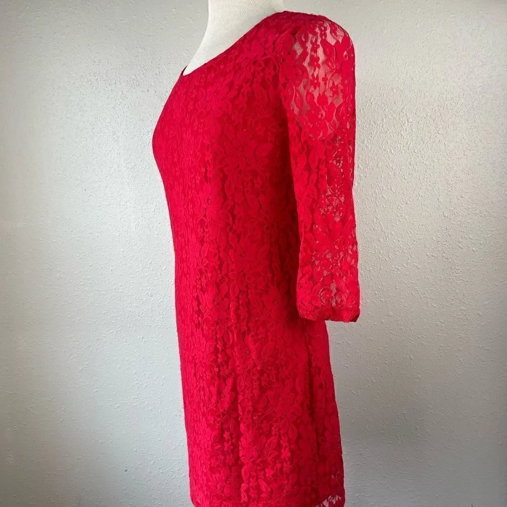 Mac + Jac Red Midi Dress Size XL